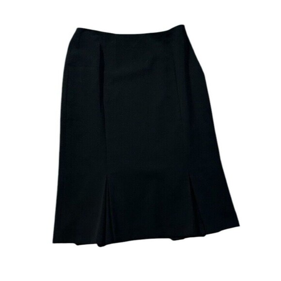 Charles Gray London size 8 black Skirt classic dressy straight with flare pleats - Picture 1 of 14